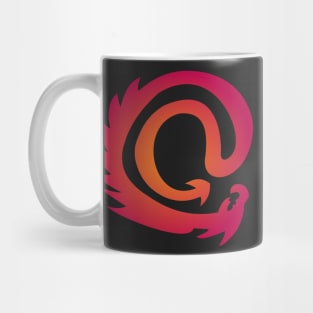 Cranberry Orange Vignette @ At Sign Symbol Cyber Dragon Design Mug